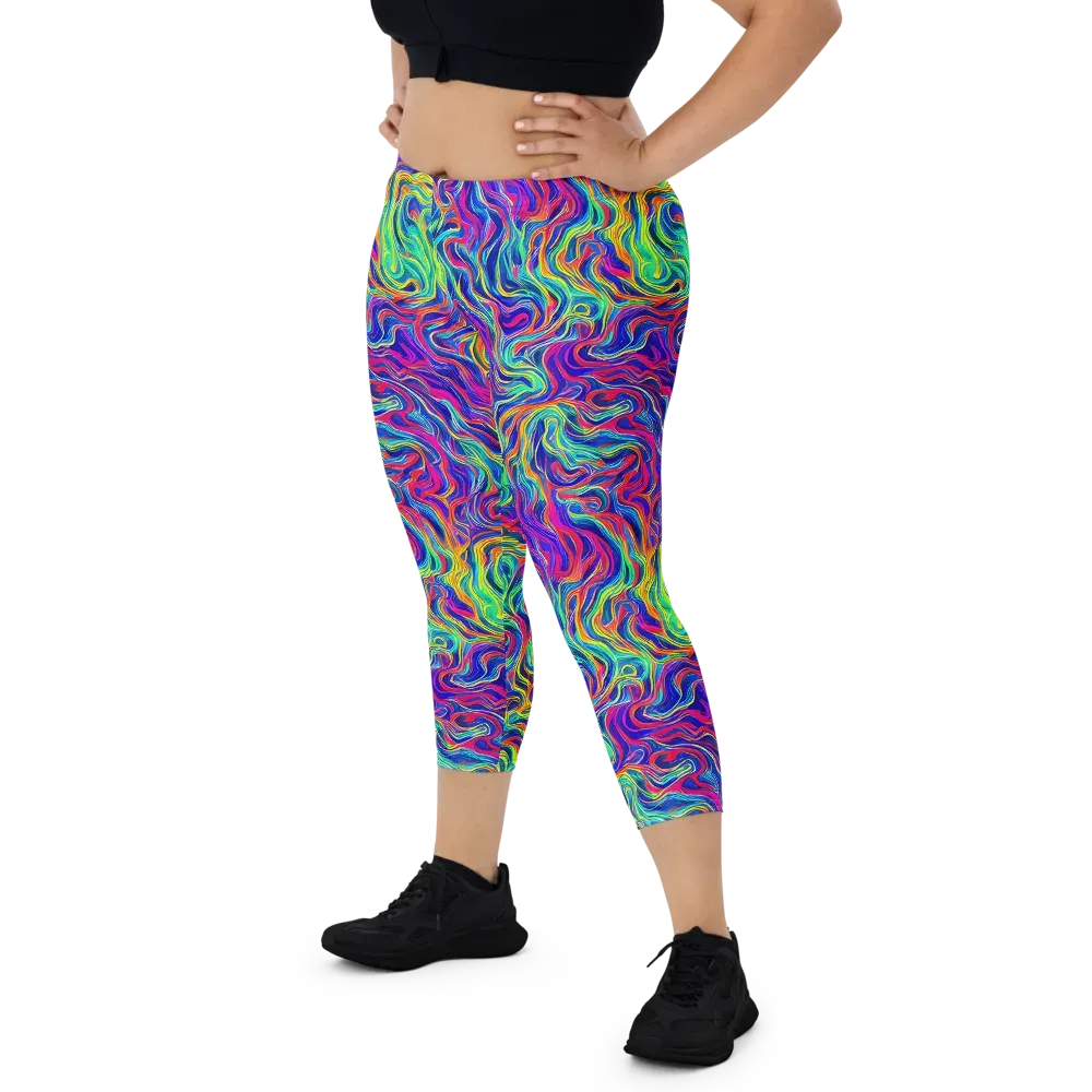 Colourstorm on Capri Leggings — Front