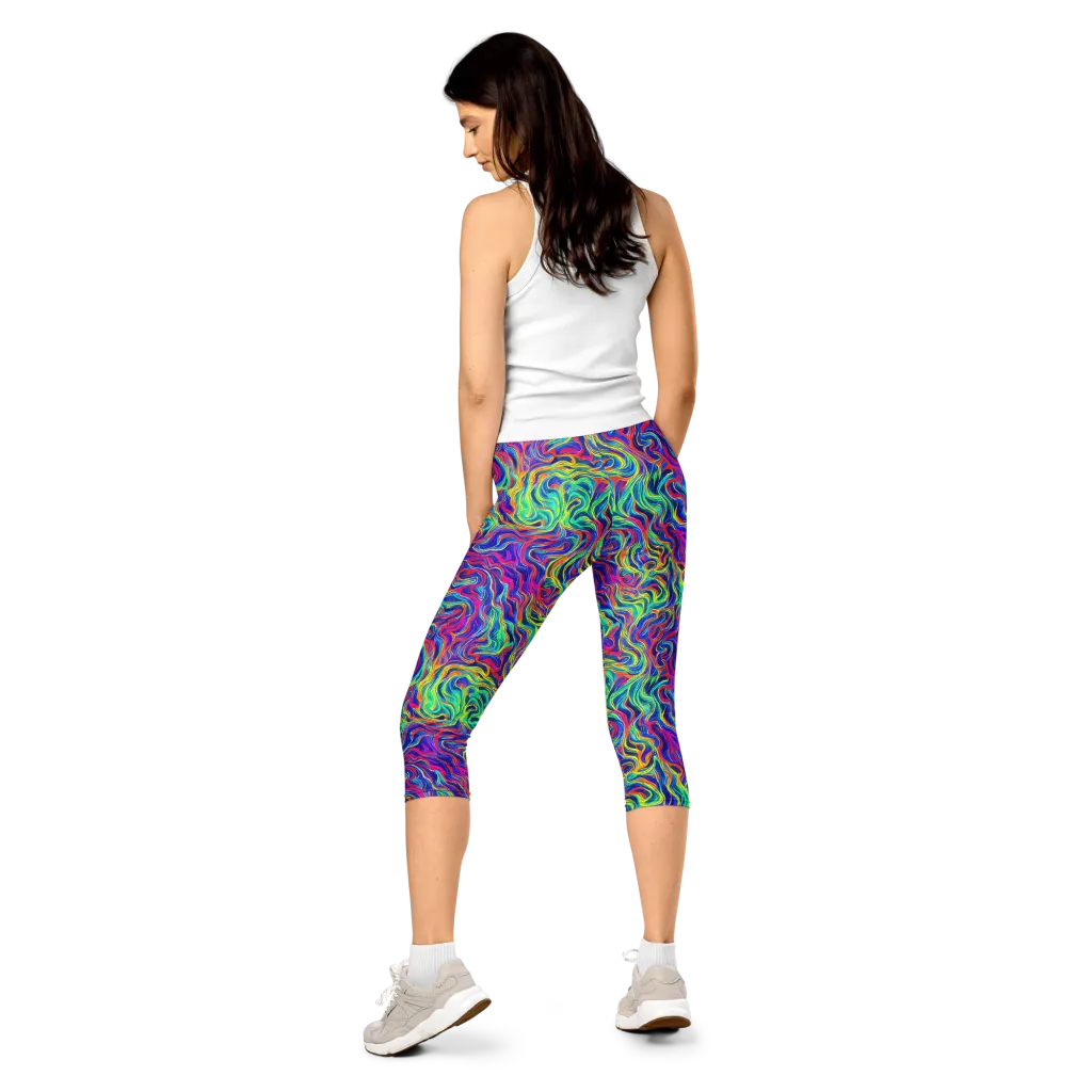 Colourstorm on Capri Leggings — Back