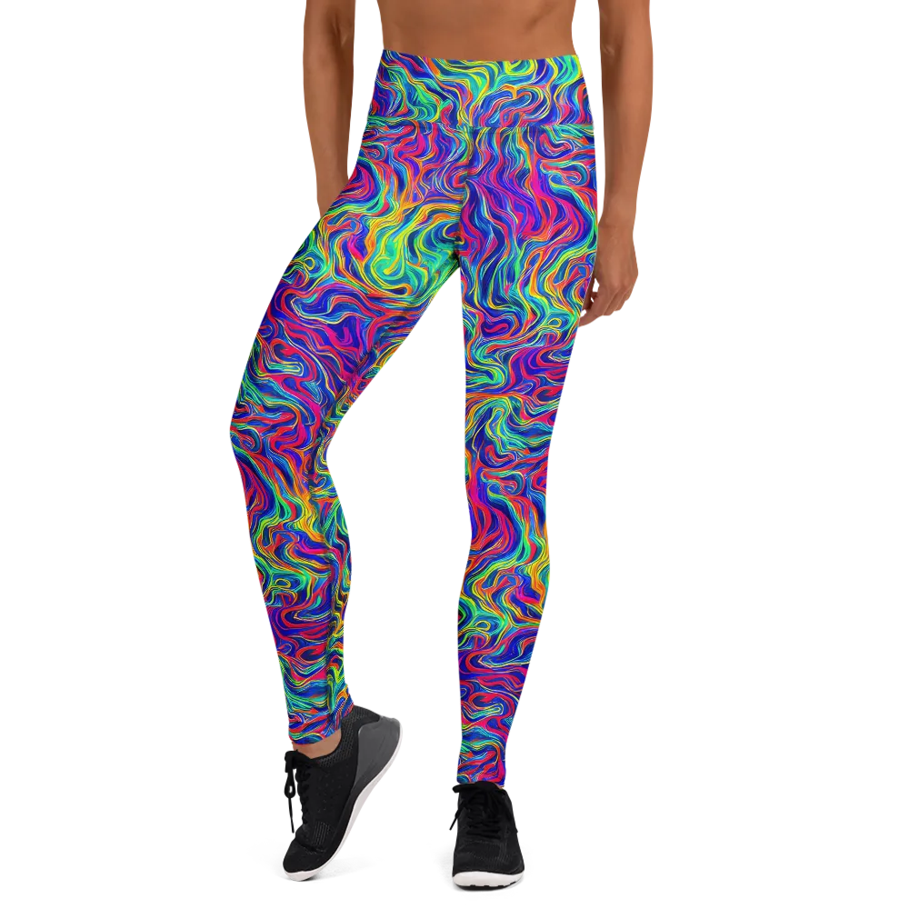 Colourstorm on Yoga Leggings — Front