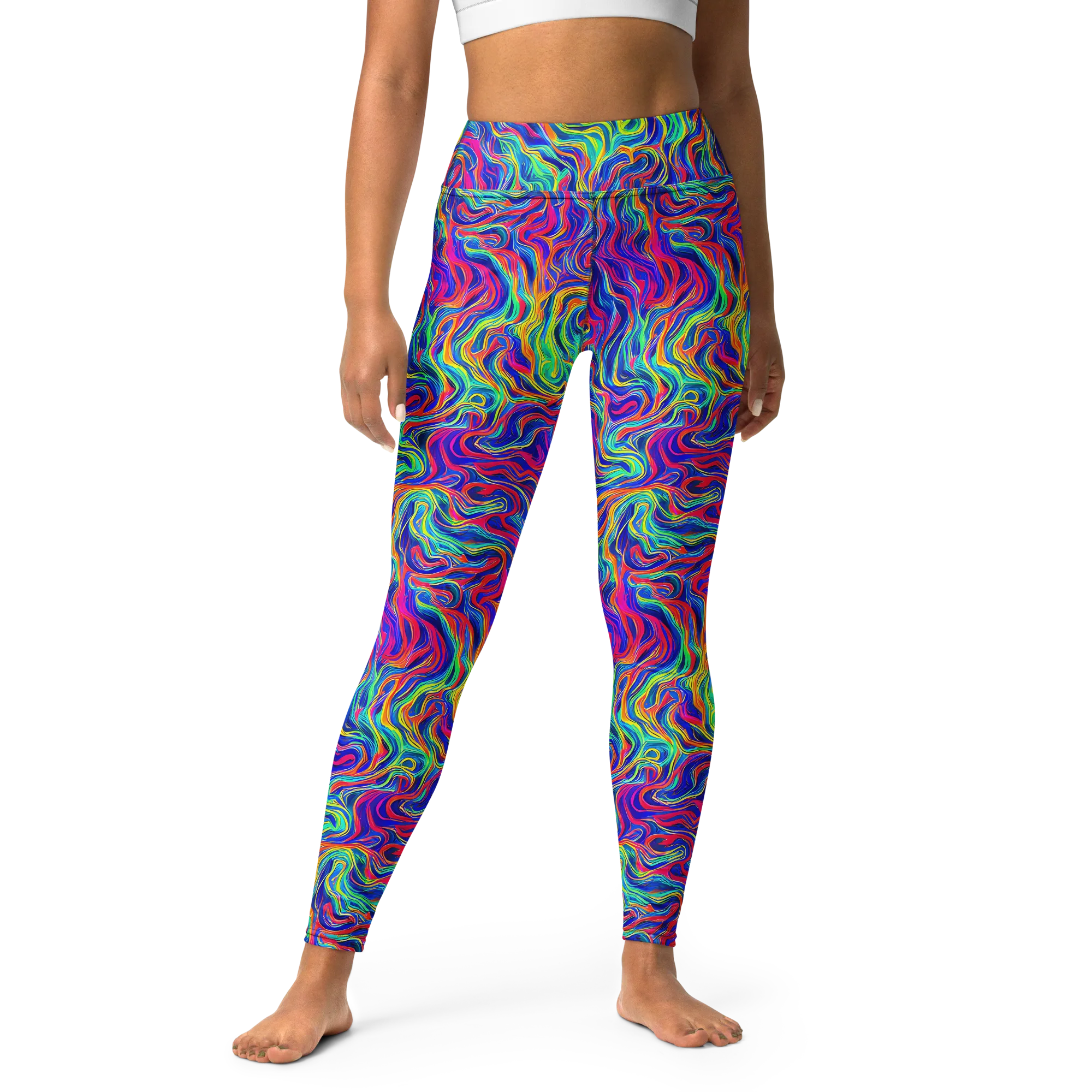 Colourstorm on Yoga Leggings — Front