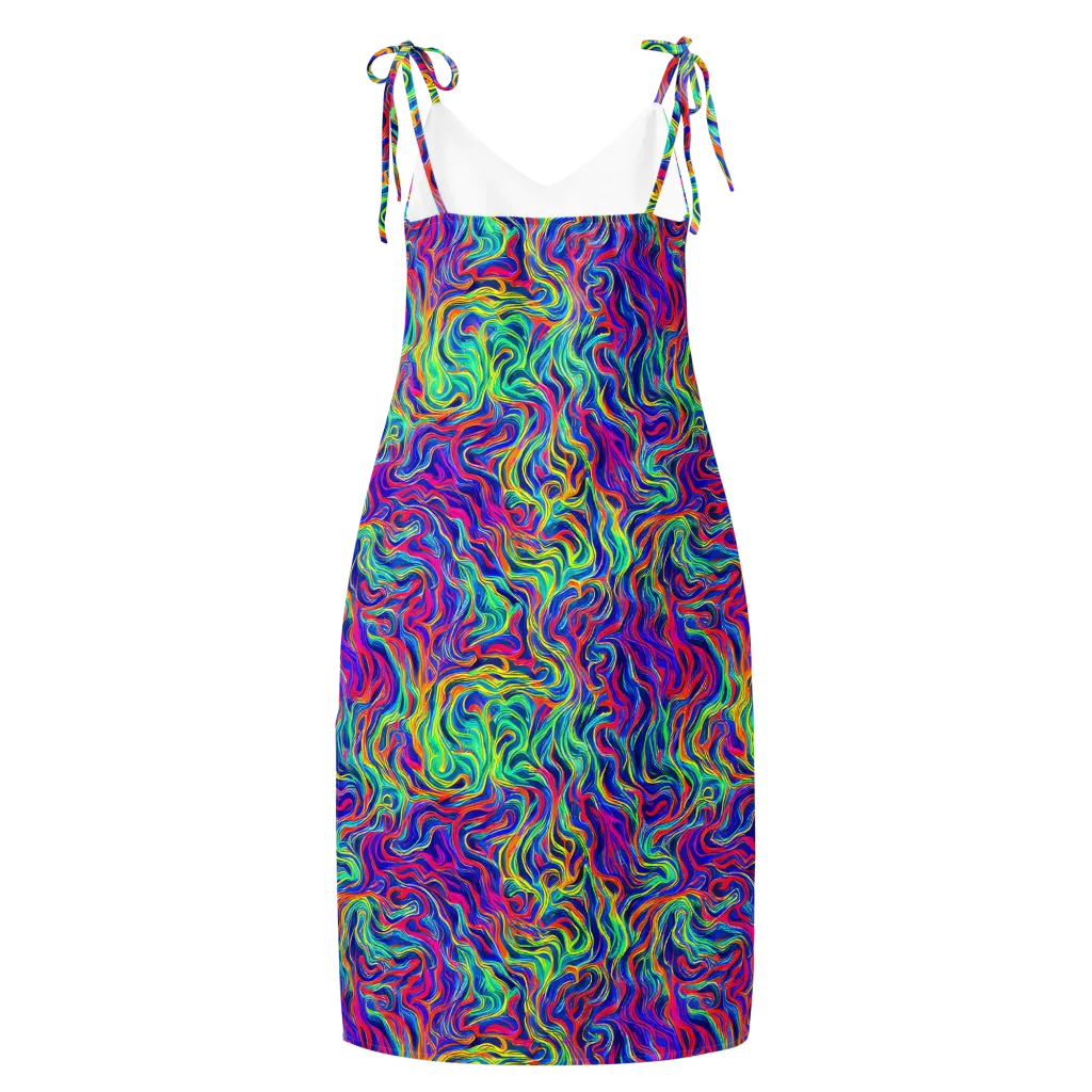 Colourstorm on Slip Dress — Back