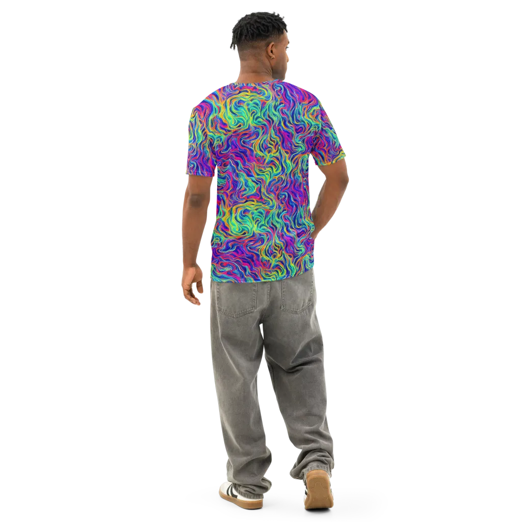 Colourstorm on Men's Cotton Crew Neck T-Shirt — Back