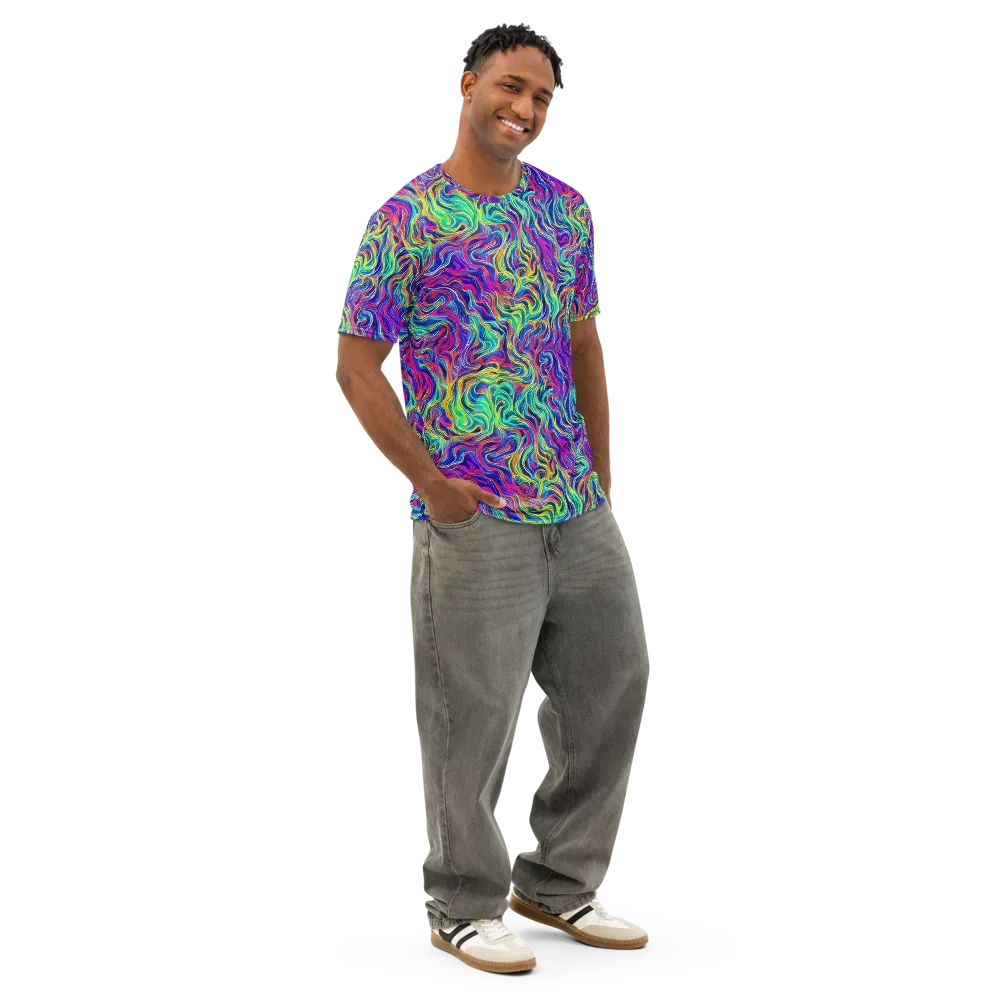 Colourstorm on Men's Cotton Crew Neck T-Shirt — Right Front