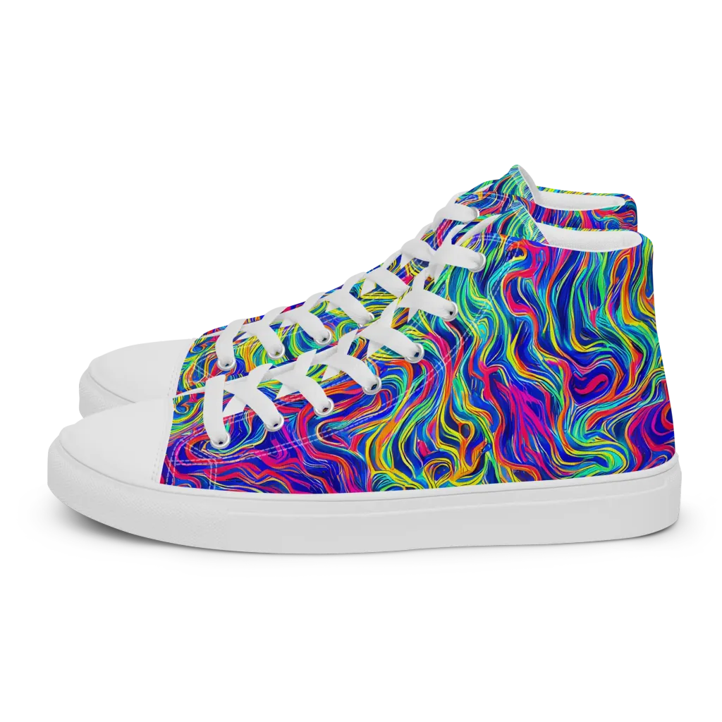 Colourstorm on Men's High Top Canvas Shoes — Left