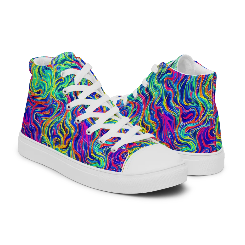 Colourstorm on Men's High Top Canvas Shoes — Right
