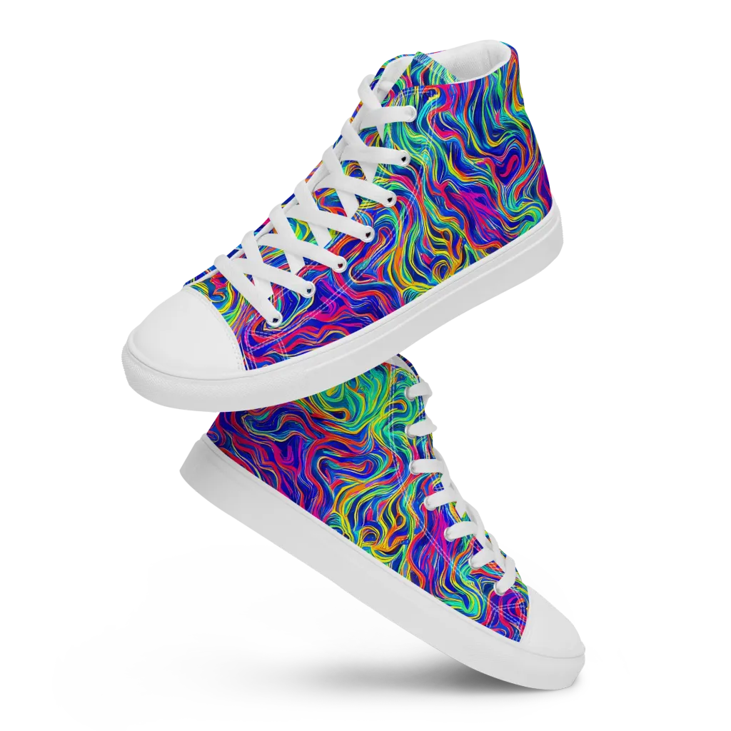 Colourstorm on Men's High Top Canvas Shoes — Front