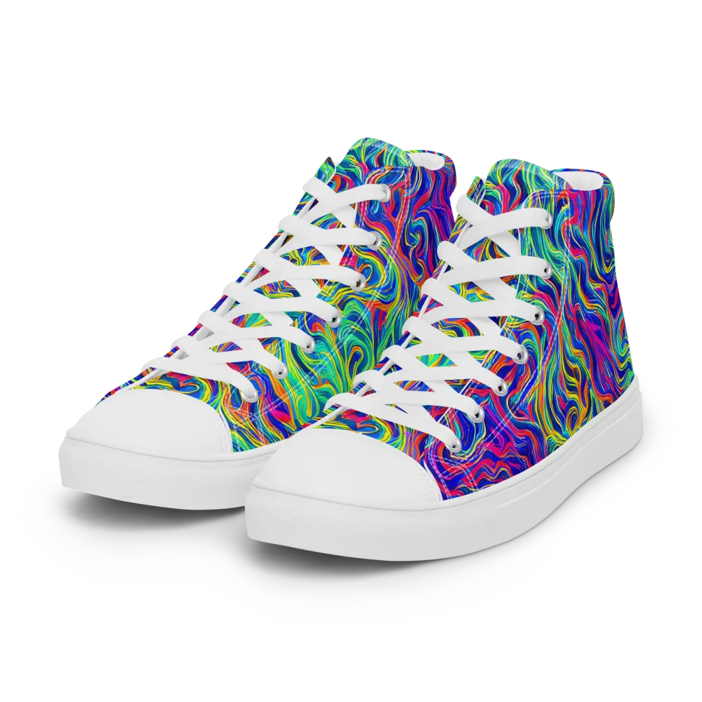 Colourstorm on Women's High Top Canvas Shoes — Left Front
