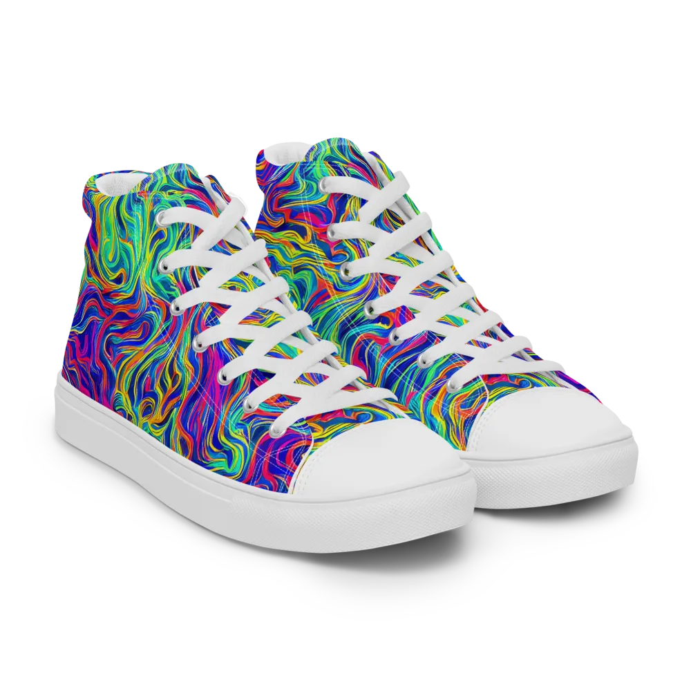 Colourstorm on Women's High Top Canvas Shoes — Right Front