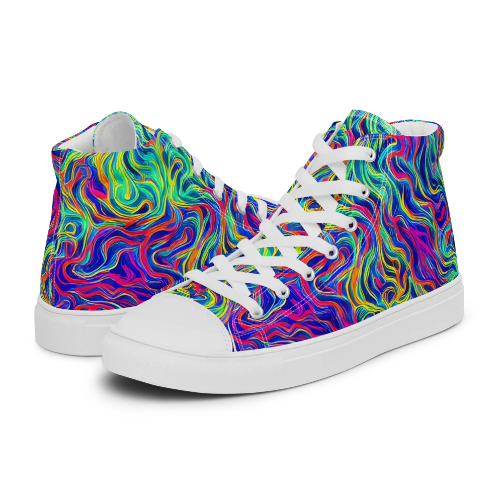 Colourstorm on Women's High Top Canvas Shoes — Left