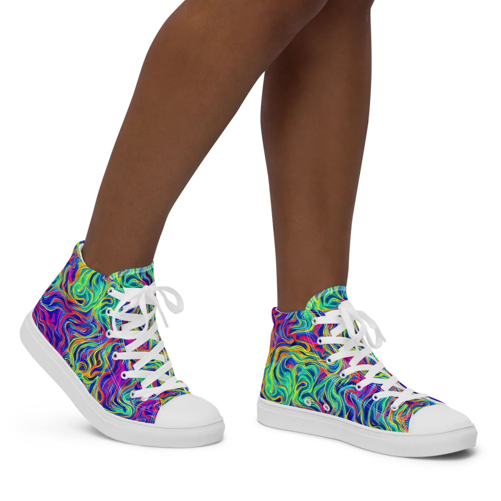 Colourstorm on Women's High Top Canvas Shoes — Right