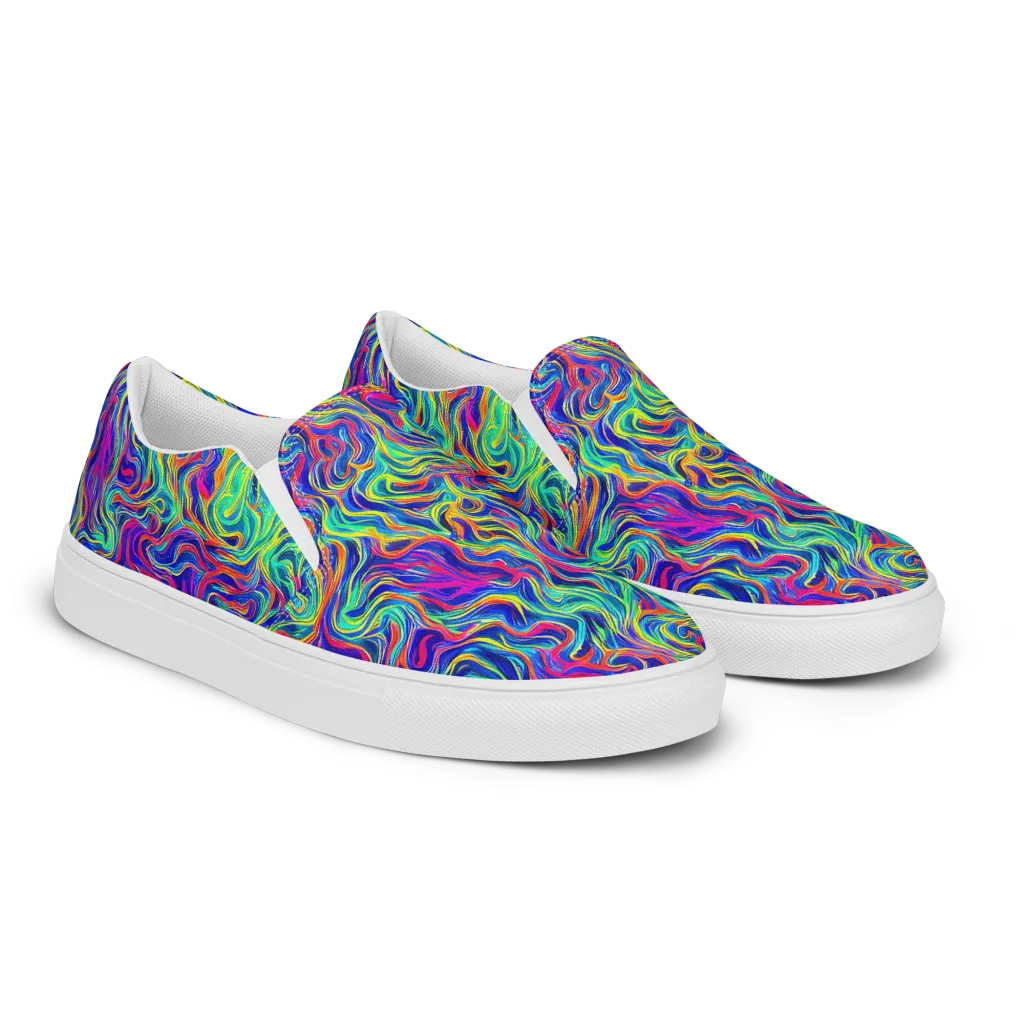 Colourstorm on Men's Slip-On Canvas Shoes — Right Front