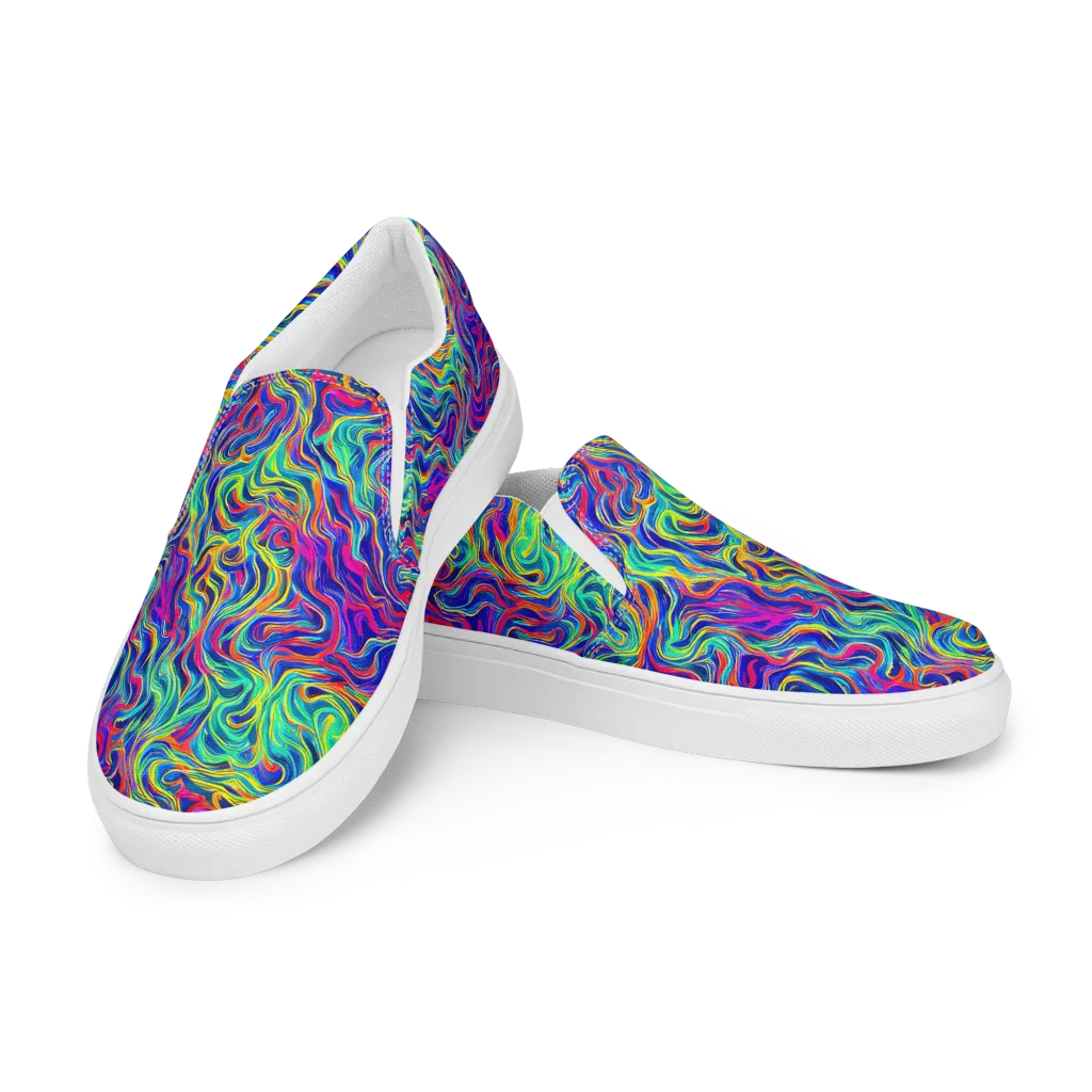 Colourstorm on Men's Slip-On Canvas Shoes — Left Front