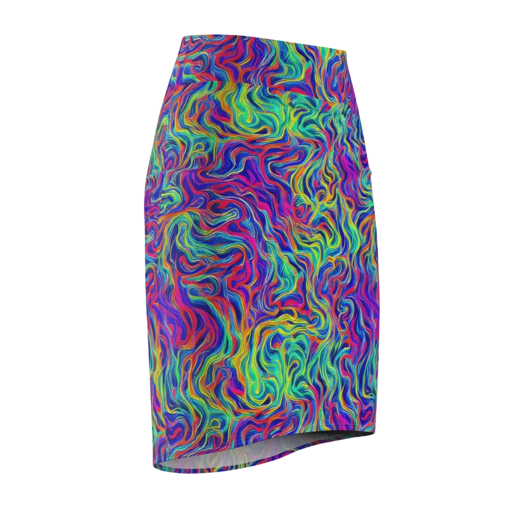 Colourstorm on Pencil Skirt — Front Side