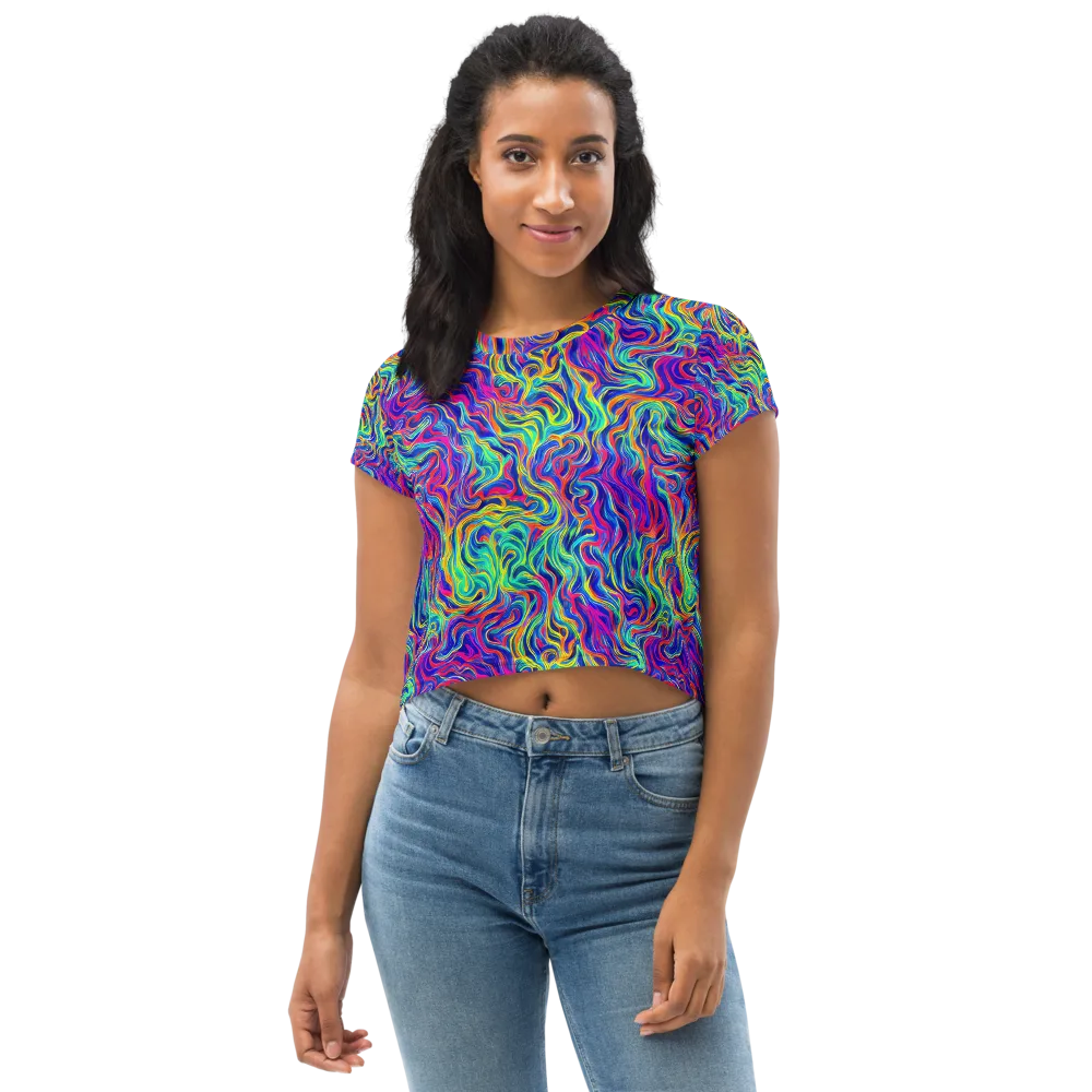 Colourstorm on Crop Tee — Front