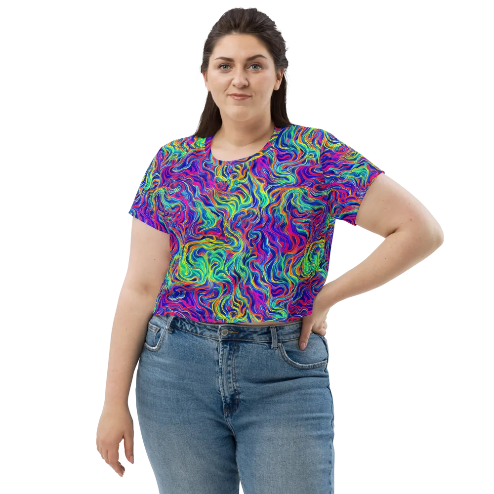 Colourstorm on Crop Tee — Front