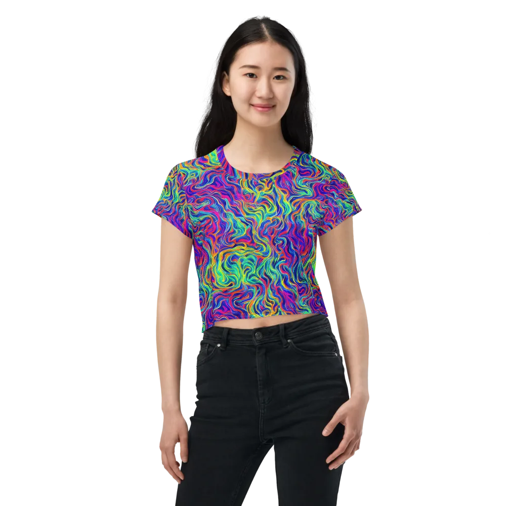 Colourstorm on Crop Tee — Front