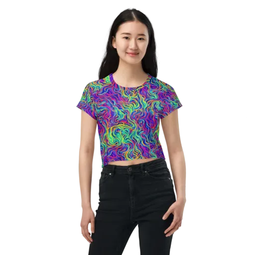 Colourstorm on a Crop Tee