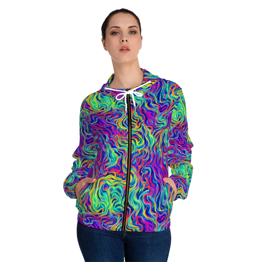 Colourstorm on Women's Full-Zip Hoodie — Front On Person
