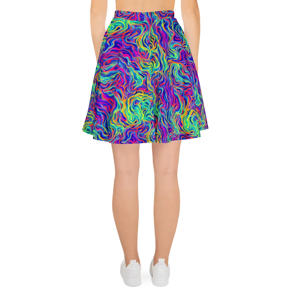 Colourstorm on Skater Skirt — Back