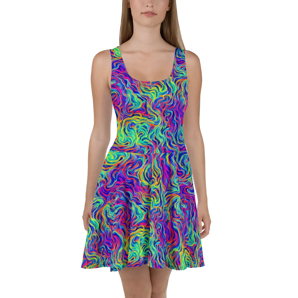 Colourstorm on Skater Dress — Front