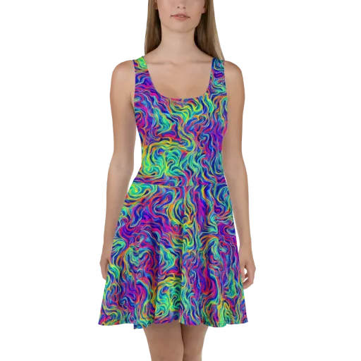 Colourstorm on a Skater Dress