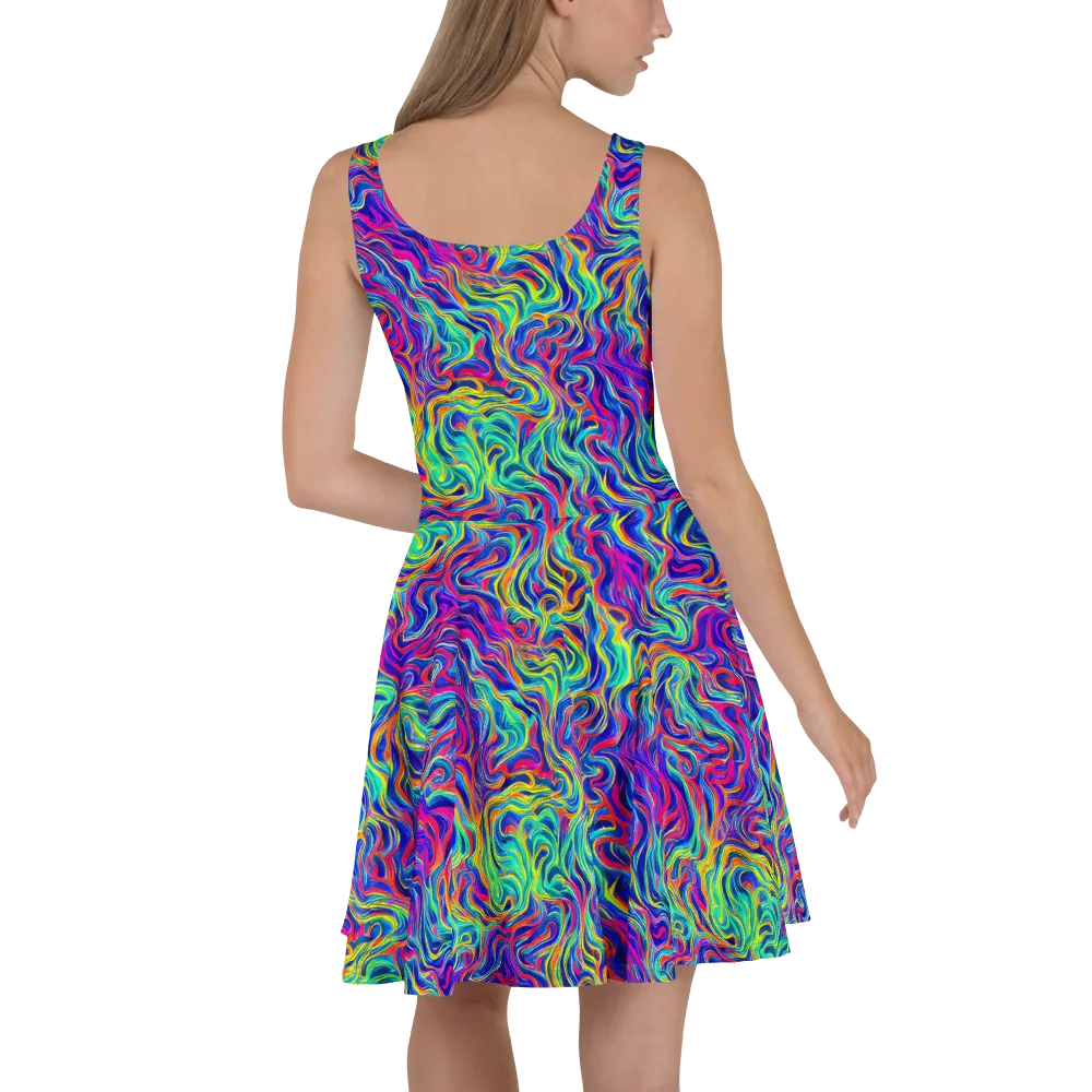 Colourstorm on Skater Dress — Back