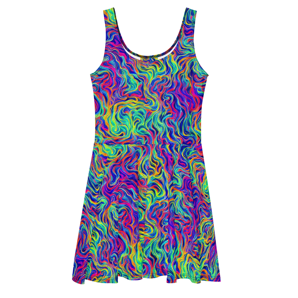 Colourstorm on Skater Dress — Front