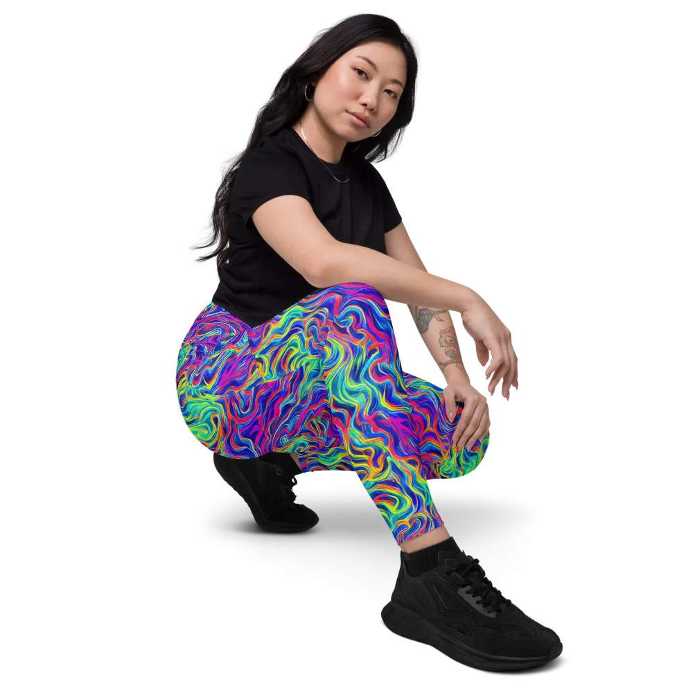 Colourstorm on Leggings with Pockets — Right Front