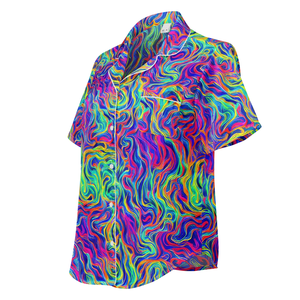 Colourstorm on Women's Short Sleeve Pajama Top — Left Front