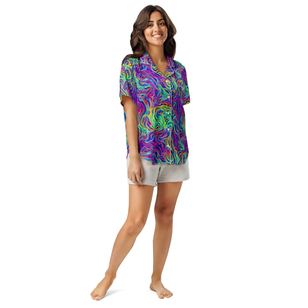 Colourstorm on Women's Short Sleeve Pajama Top — Front