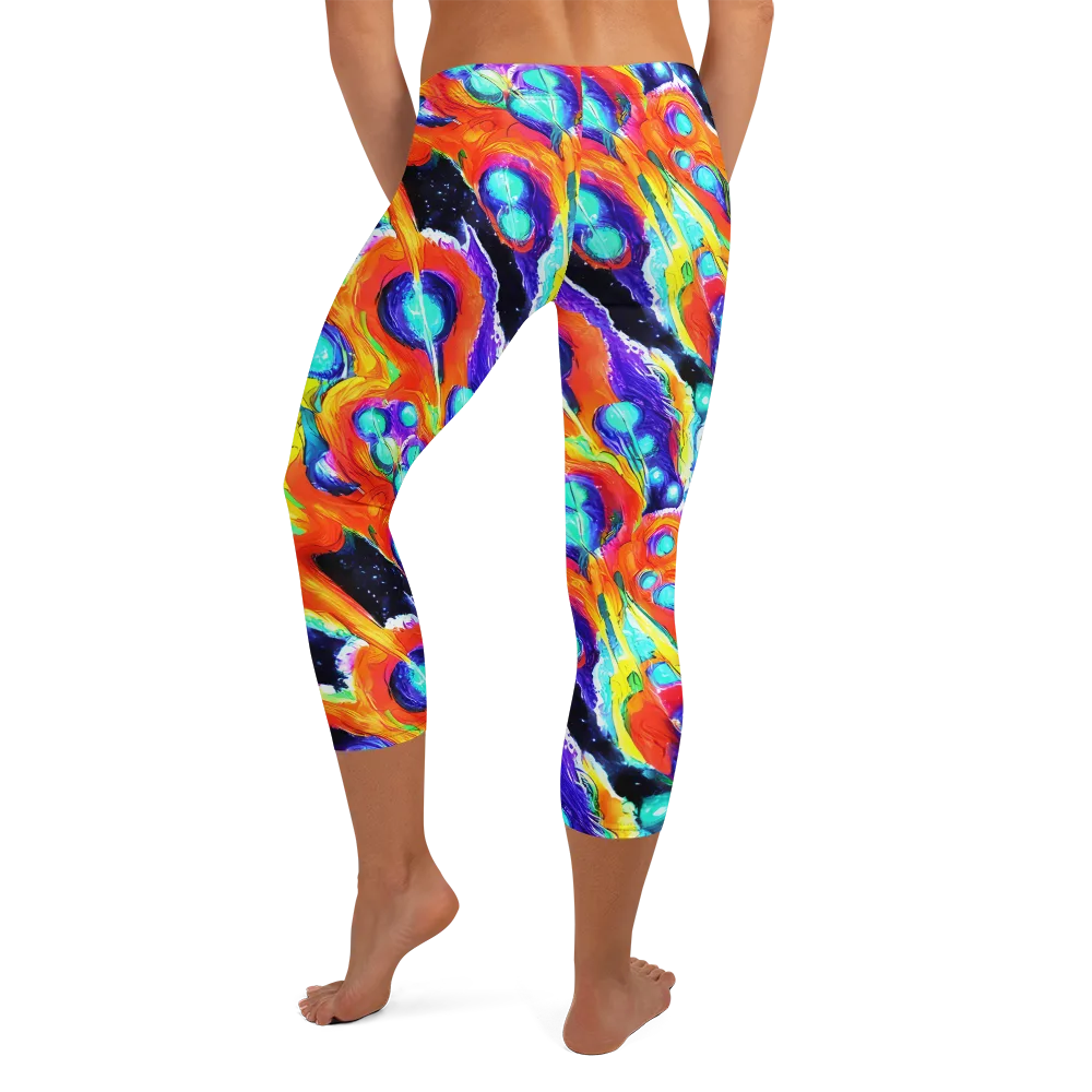 Astral Lava on Capri Leggings — Back