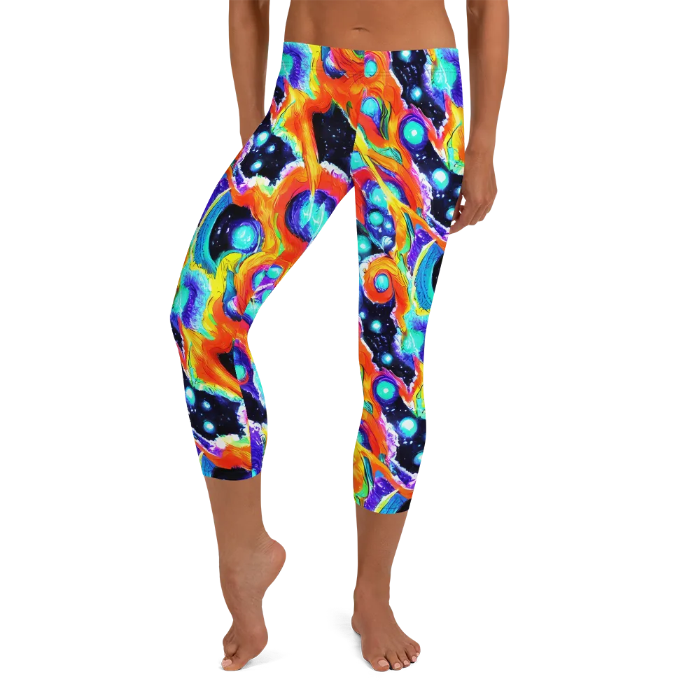 Astral Lava on Capri Leggings — Front