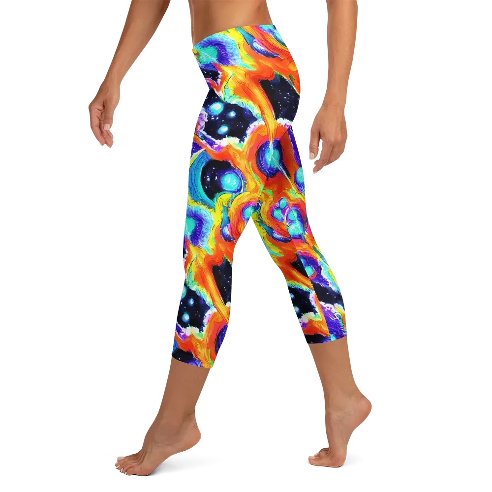 Astral Lava on Capri Leggings — Left