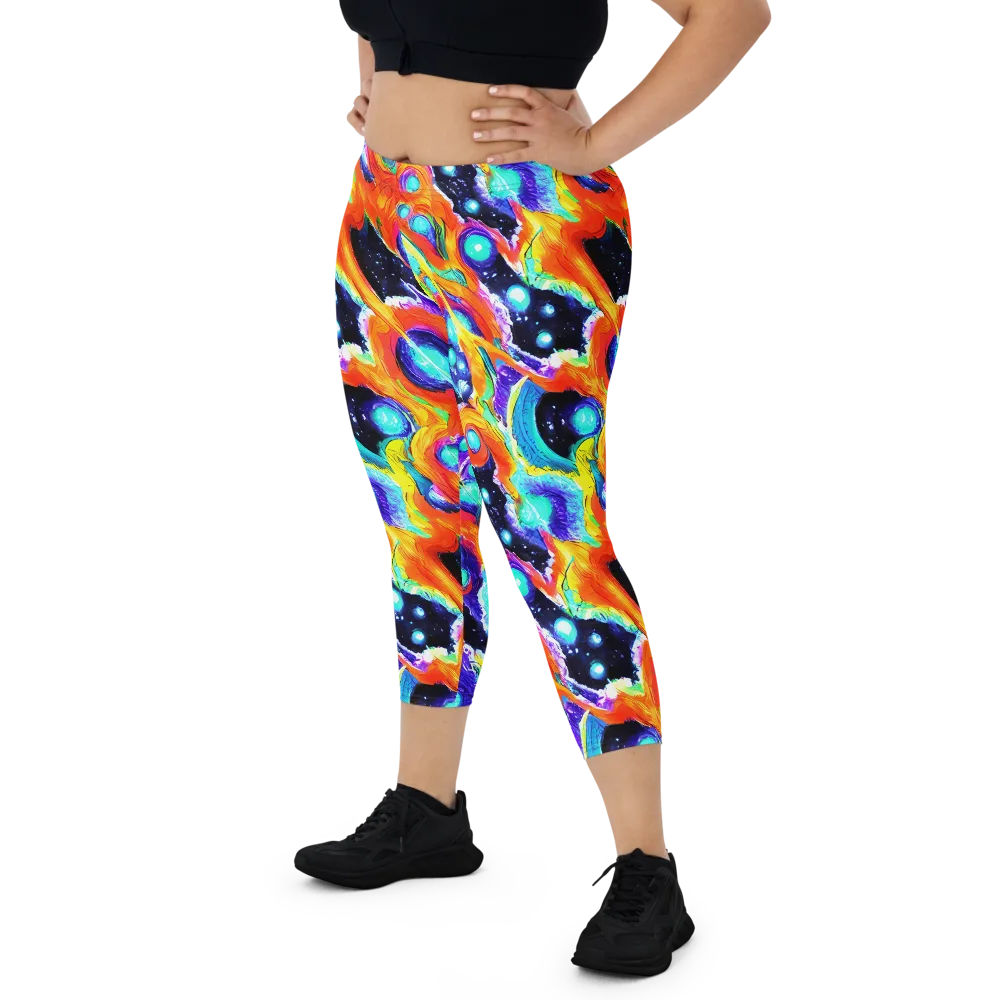 Astral Lava on Capri Leggings — Front
