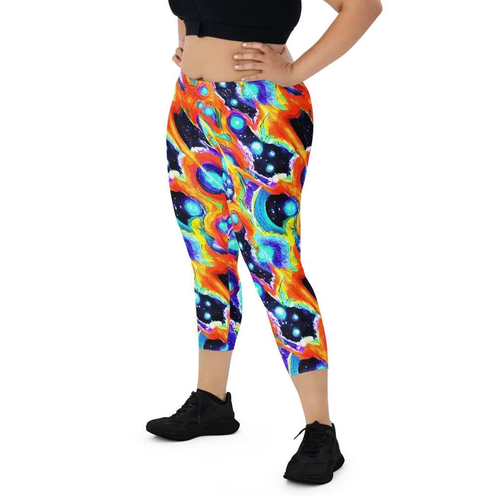 Astral Lava on Capri Leggings — Front