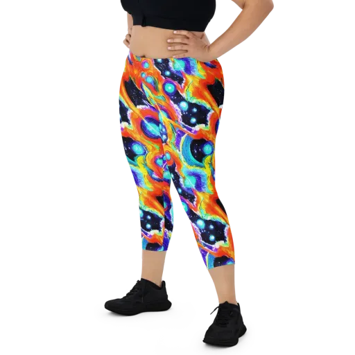Astral Lava on a Capri Leggings