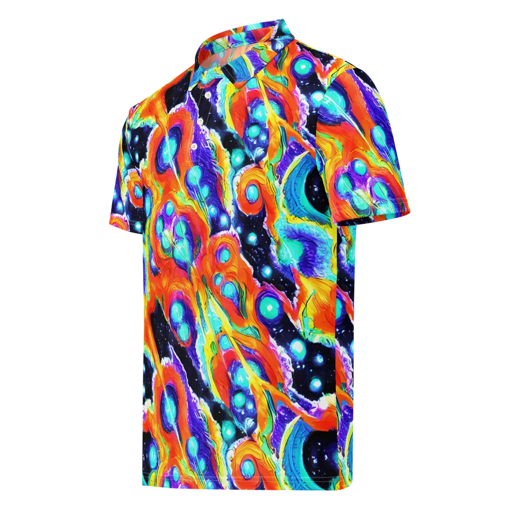 Astral Lava on Men's Slim Fit Polo Shirt — Left Front