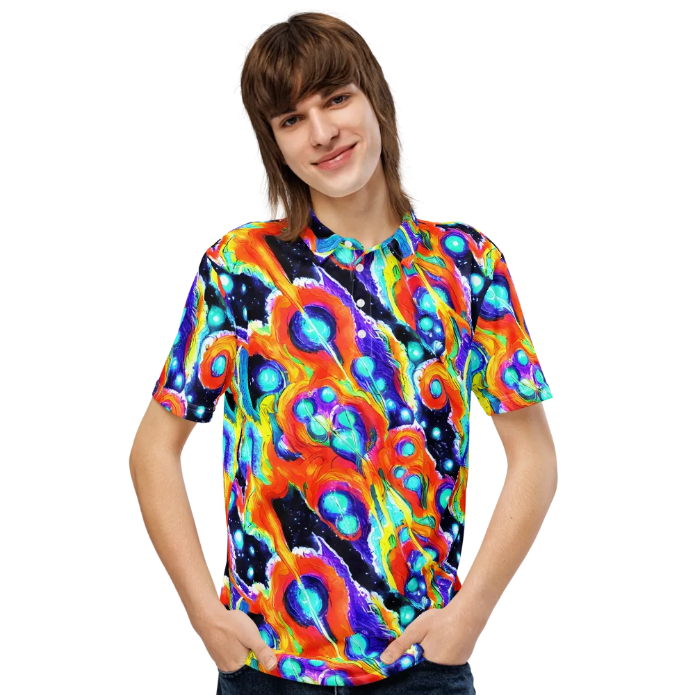 Astral Lava on Men's Slim Fit Polo Shirt — Front