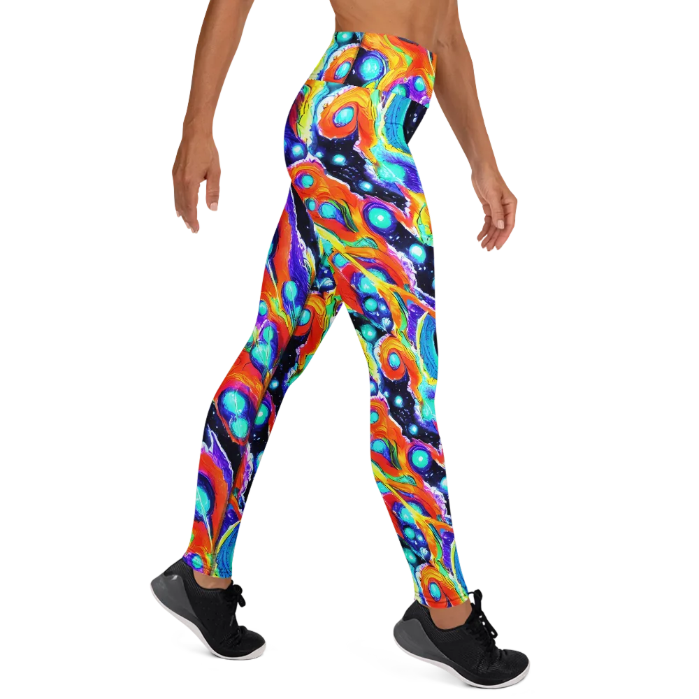 Astral Lava on Yoga Leggings — Right