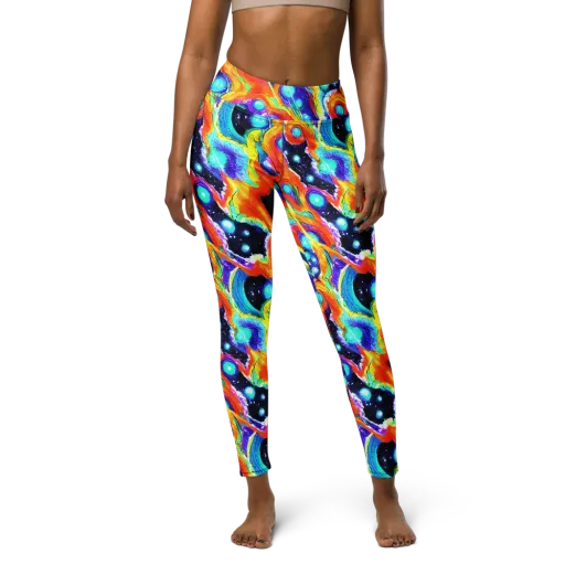 Astral Lava on a Yoga Leggings