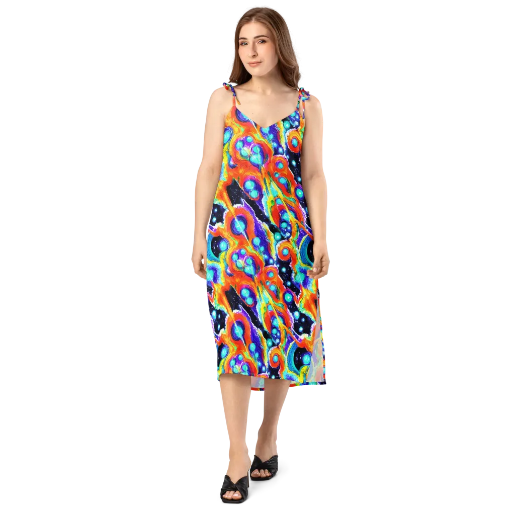 Astral Lava on Slip Dress — Front