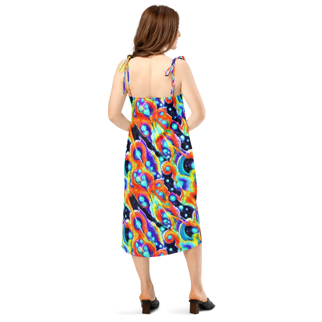 Astral Lava on Slip Dress — Back