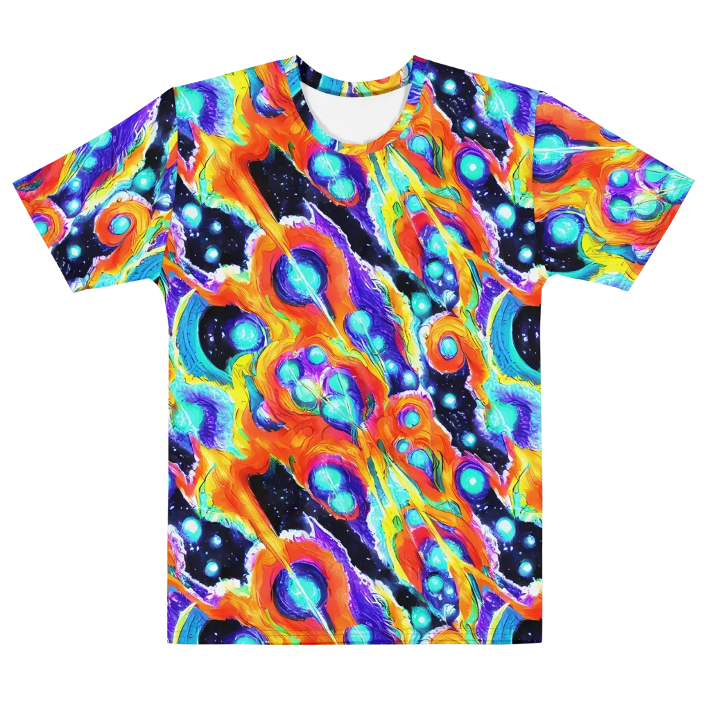 Astral Lava on Men's Cotton Crew Neck T-Shirt — Front