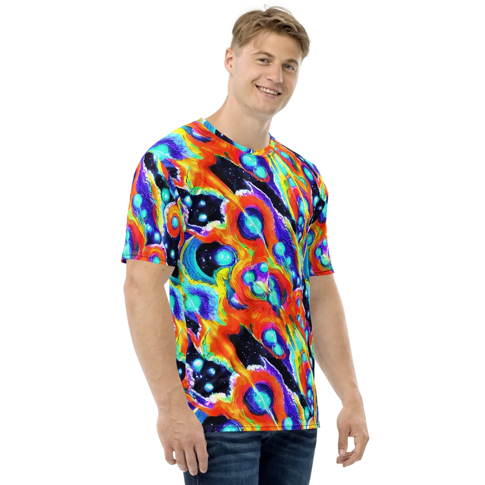 Astral Lava on Men's Crew Neck T-Shirt — Right