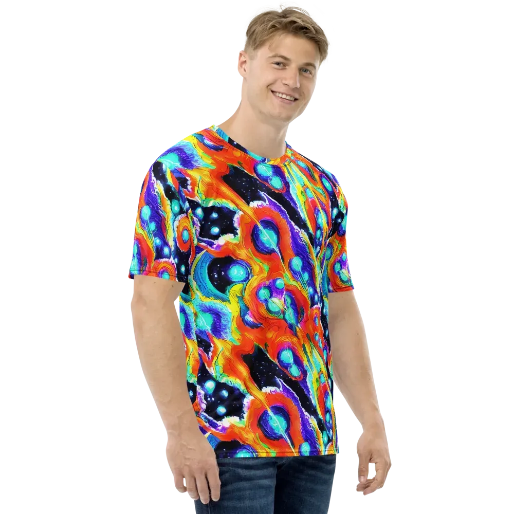 Astral Lava on Men's Crew Neck T-Shirt — Right