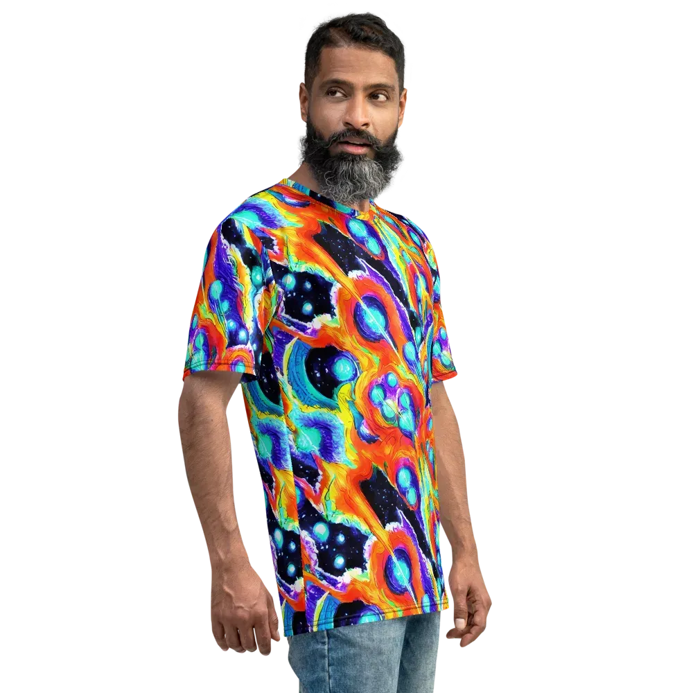 Astral Lava on Men's Crew Neck T-Shirt — Right