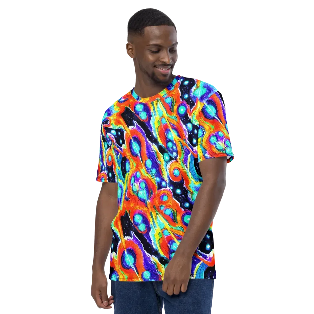Astral Lava on Men's Crew Neck T-Shirt — Left