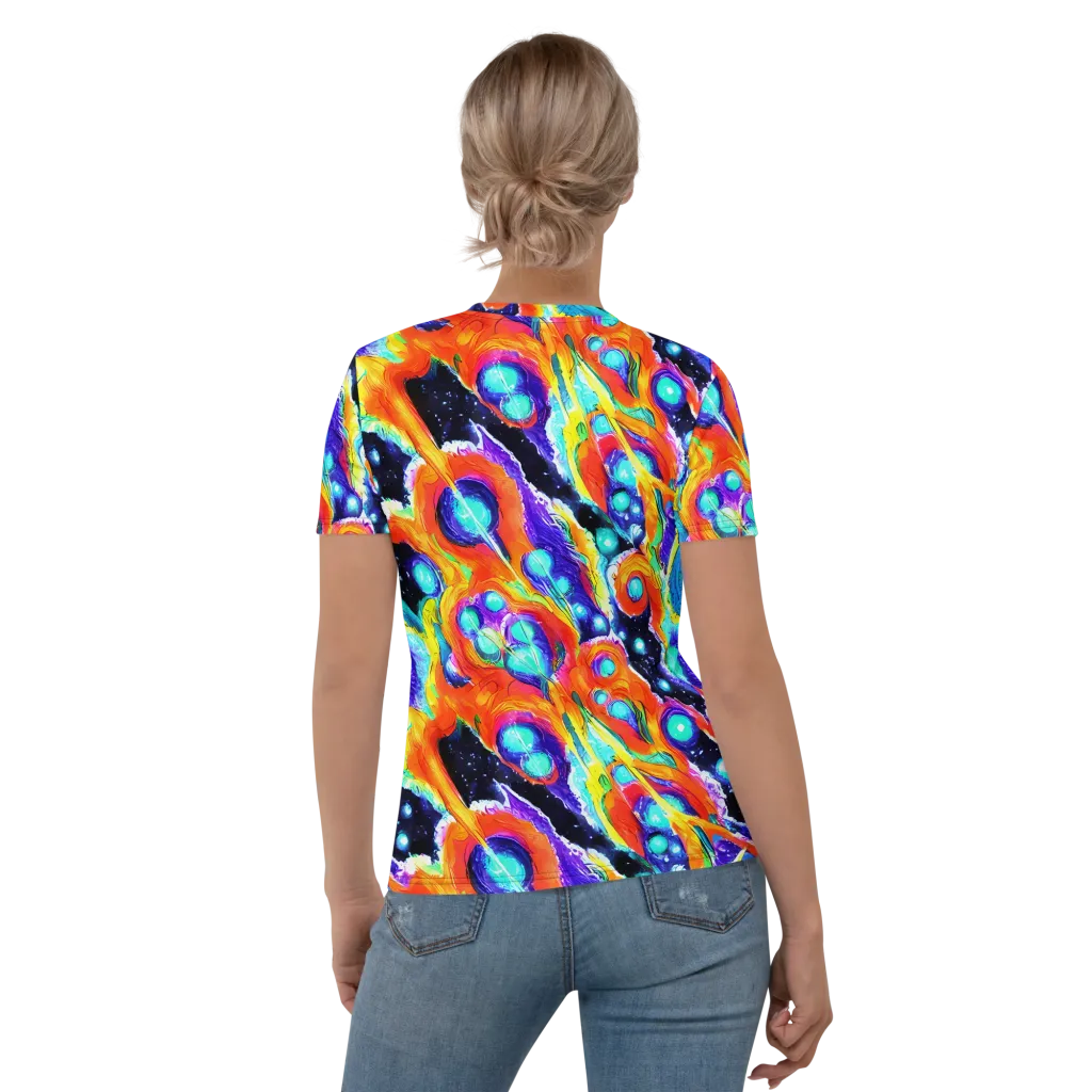 Astral Lava on Women's Crew Neck T-Shirt — Back