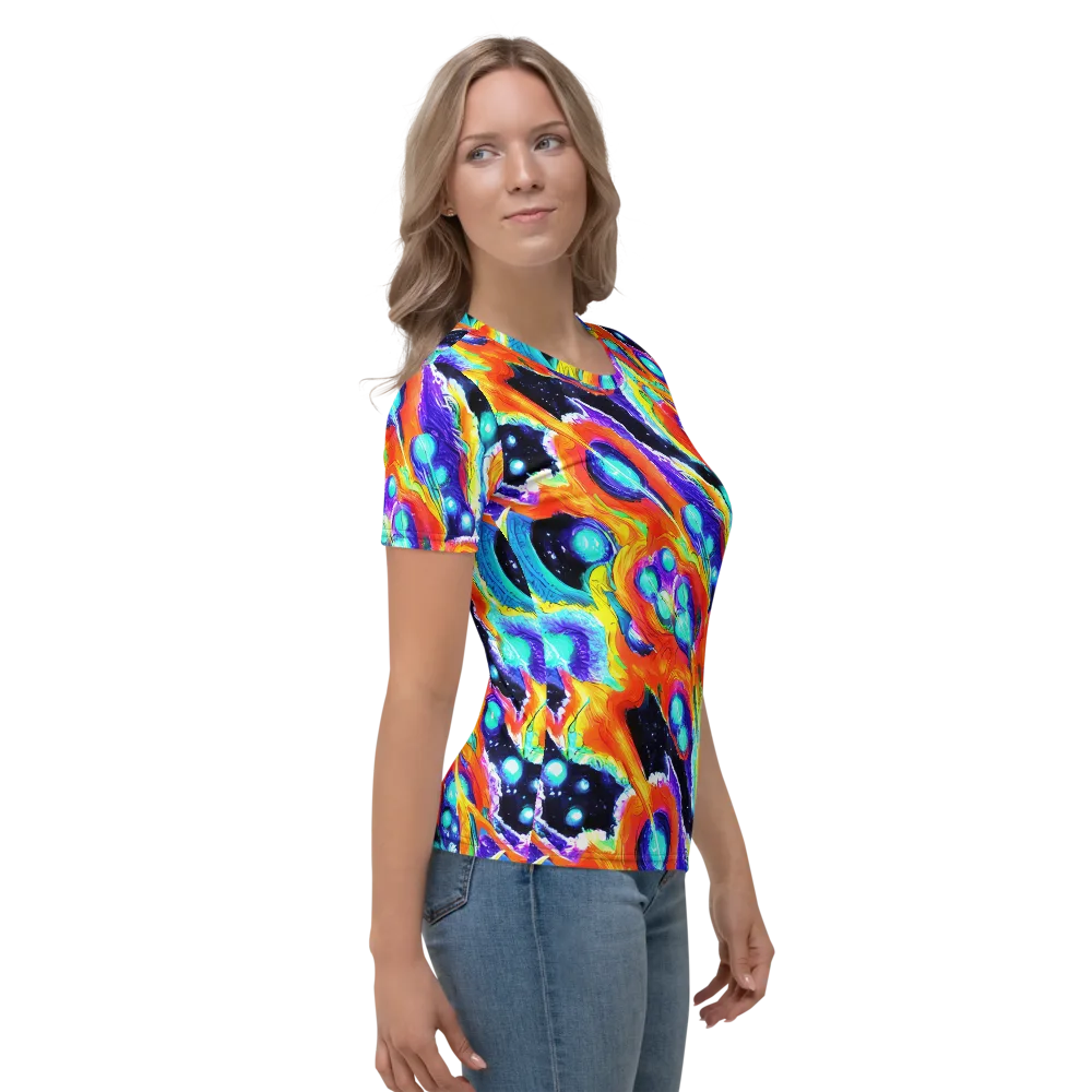 Astral Lava on Women's Crew Neck T-Shirt — Right