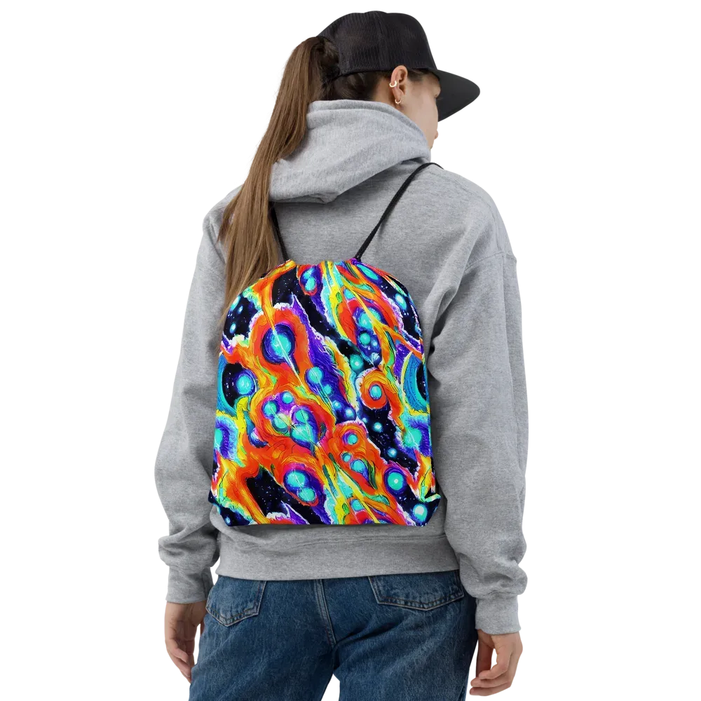 Astral Lava on Drawstring Bag — Front